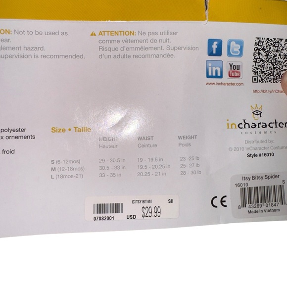 Itsy Bitsy Spider Baby Halloween Costume - Picture 8 of 8